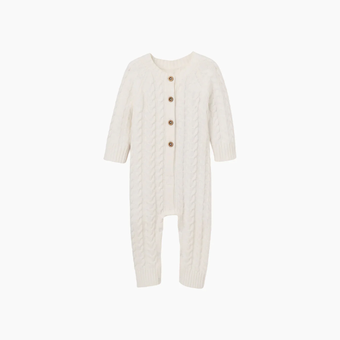 Whisper White Knit Baby Jumpsuit