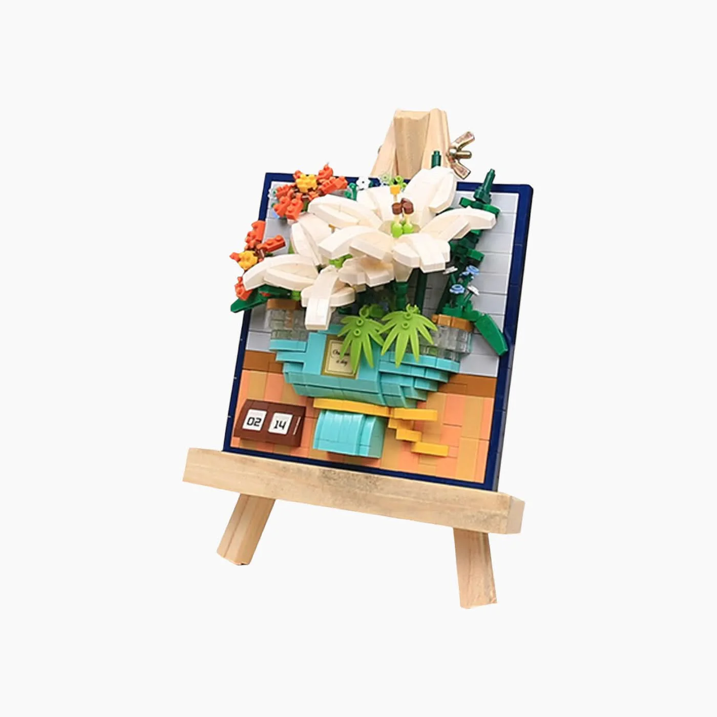 White Flower Canvas Puzzle - Image 2