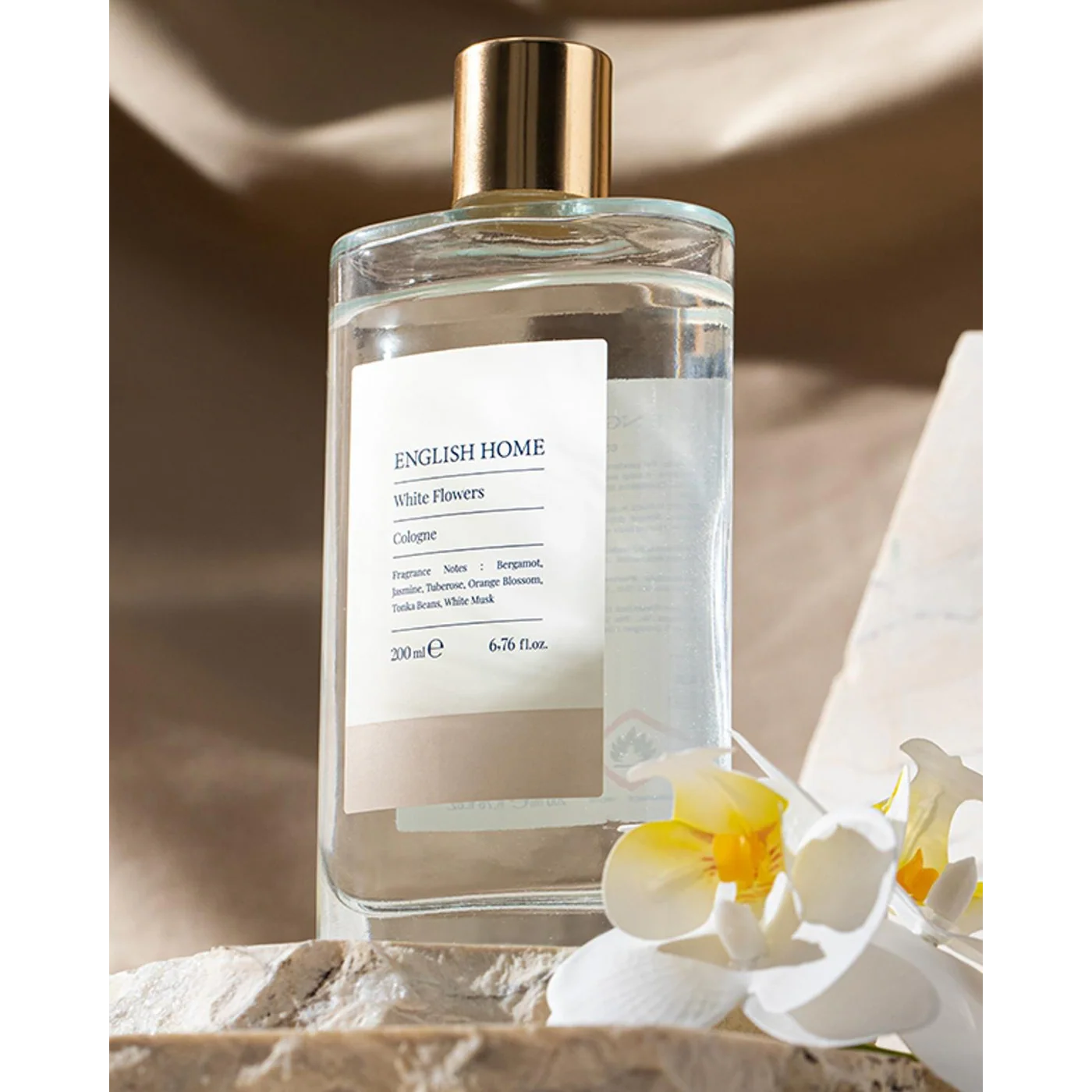 EH Living White Flowers Cologne 200 ml Beige - Image 2
