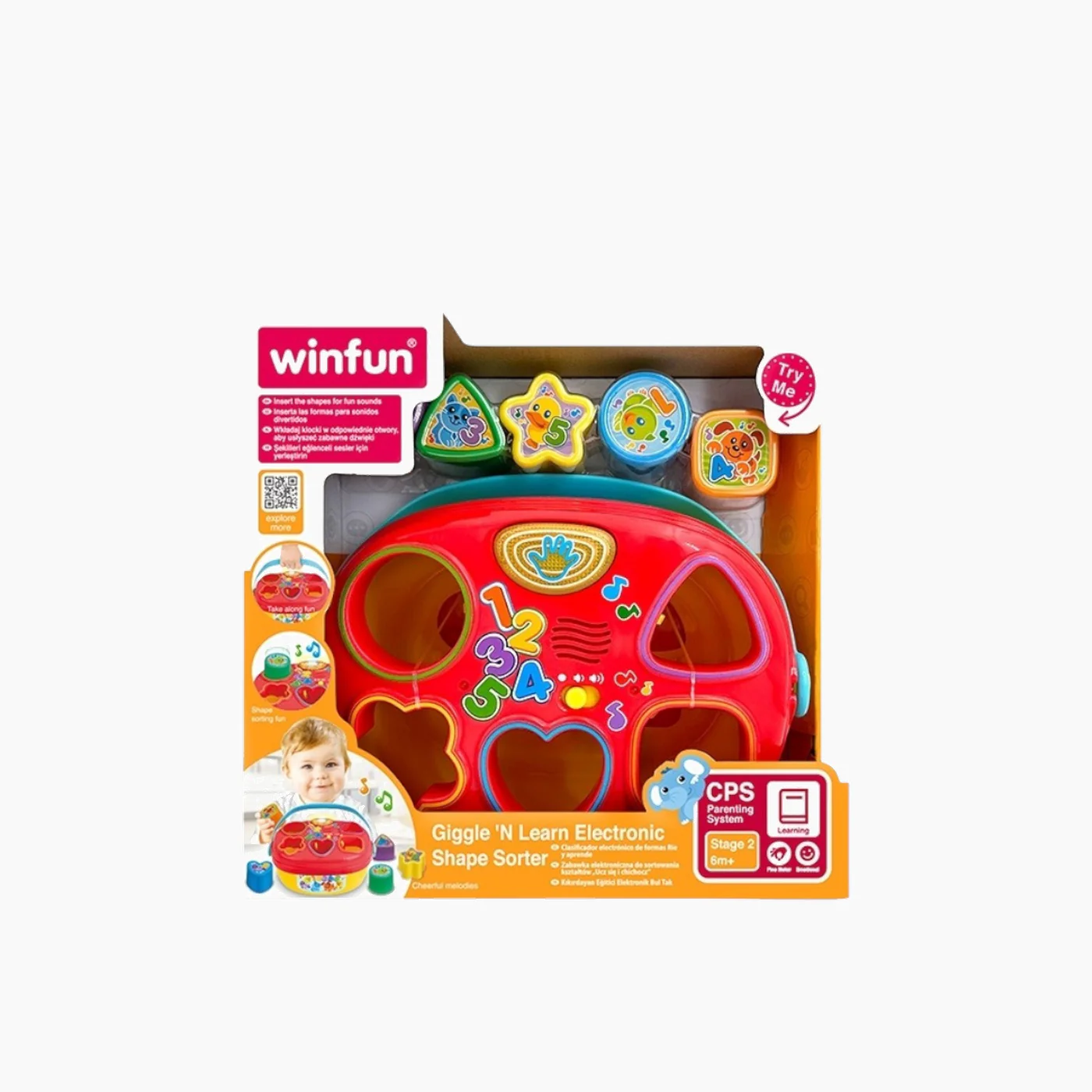 Winfun Giggle 'N Learn Electronic Shape Sorter Toy - Image 3