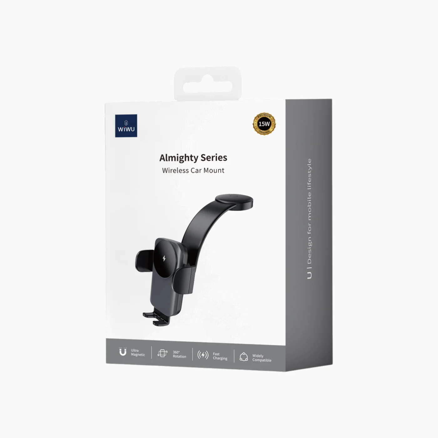 WiWU CH-322 Car Mount Wireless Charger Car Phone Holder (15W) - Image 9
