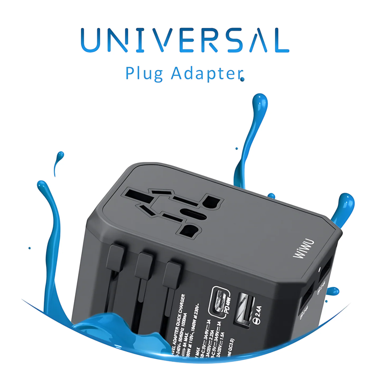 WIWU UA-304 4 IN 1 Universal Plug Adapter - Image 4