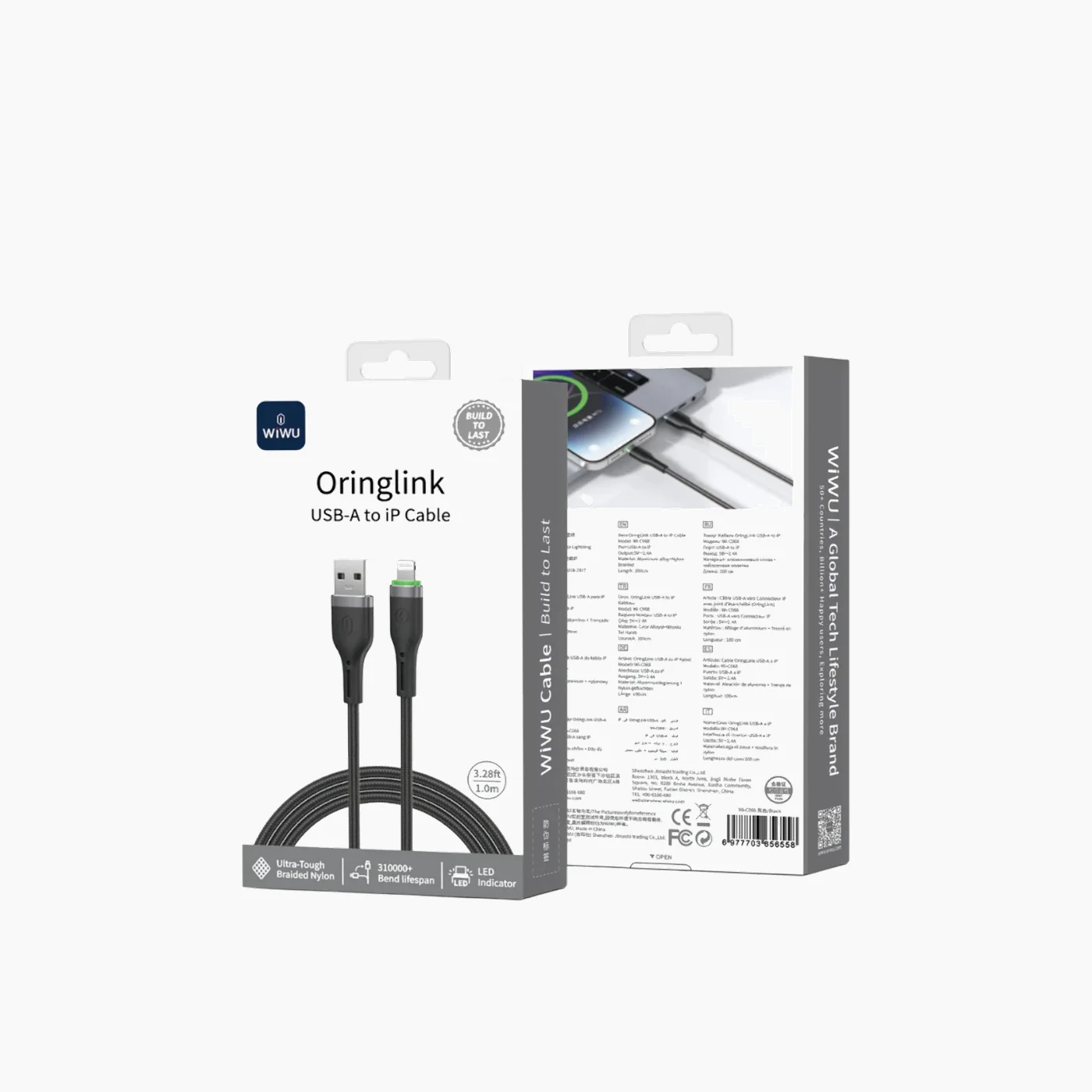 Wiwu Wi-C066 Oring Link Series Nylon Braided Cable - Image 3