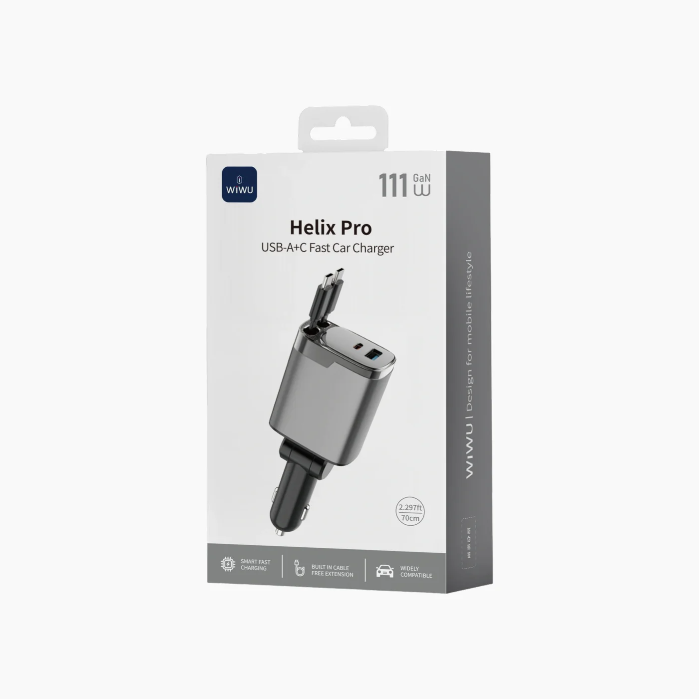 WiWU WI-CC034 Helix Pro GaN Multi-Port Fast Car Charger (111W) - Image 7
