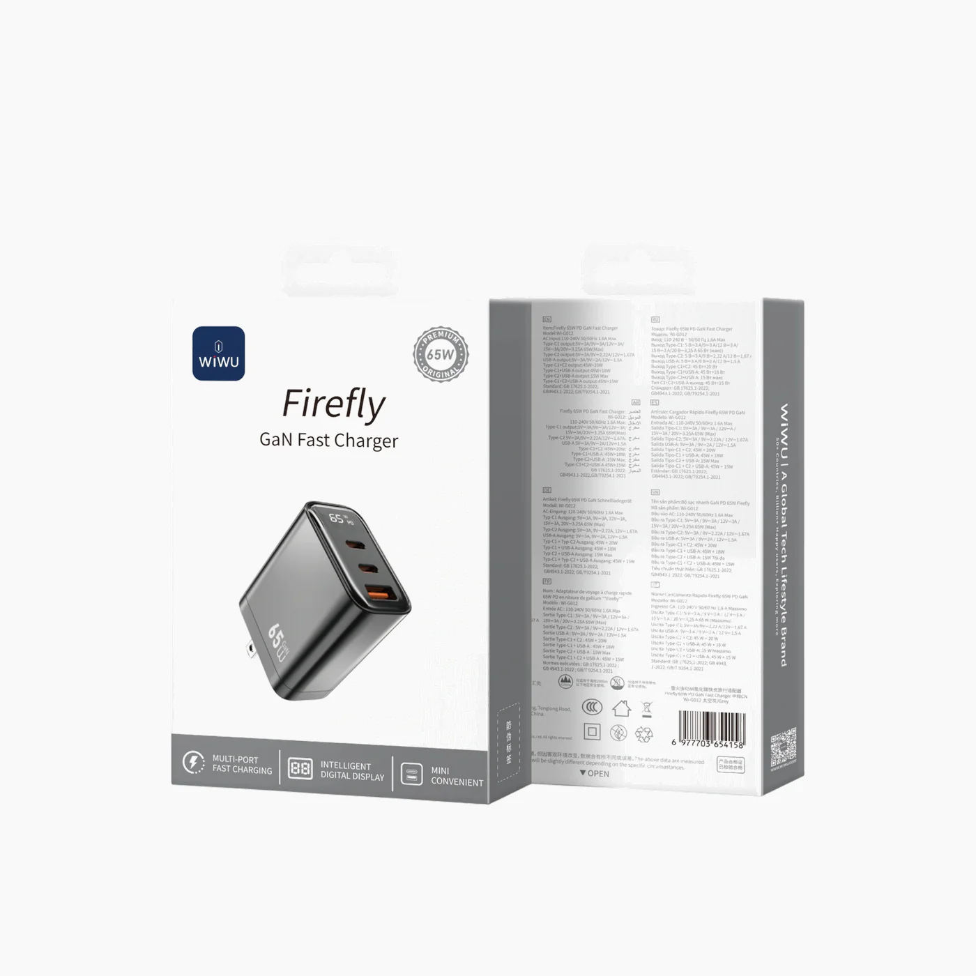 WiWU Wi-G012 EU Firefly GaN Fast Charger Adapter - Image 2