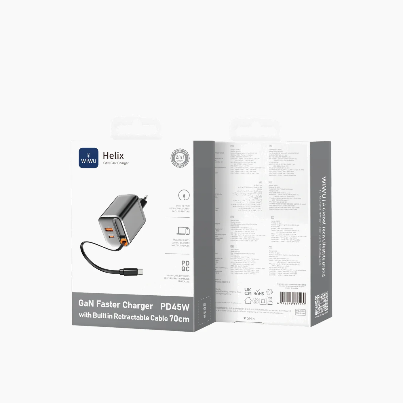 WiWU Wi-G021 Helix GaN USB-C Fast Charger Adapter - Image 5