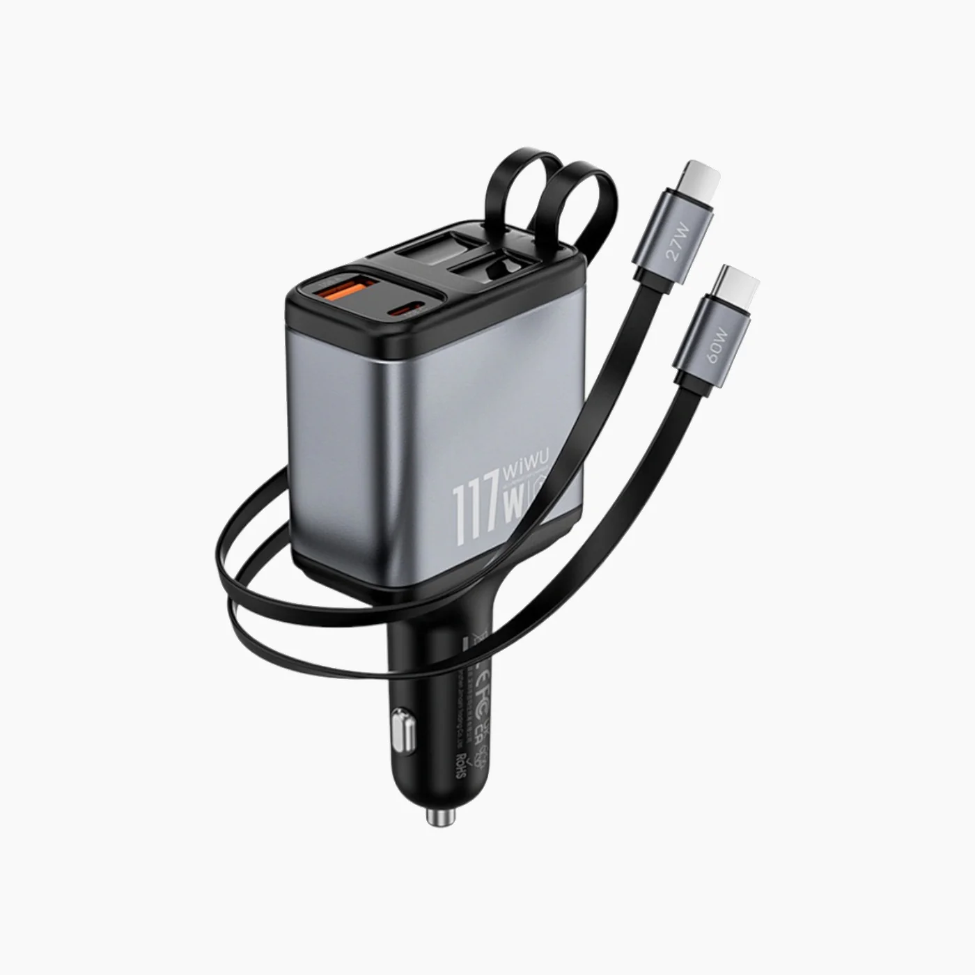 WiWU Wi-QC027 Exeed QC+PD Fast Car Charger (117W)