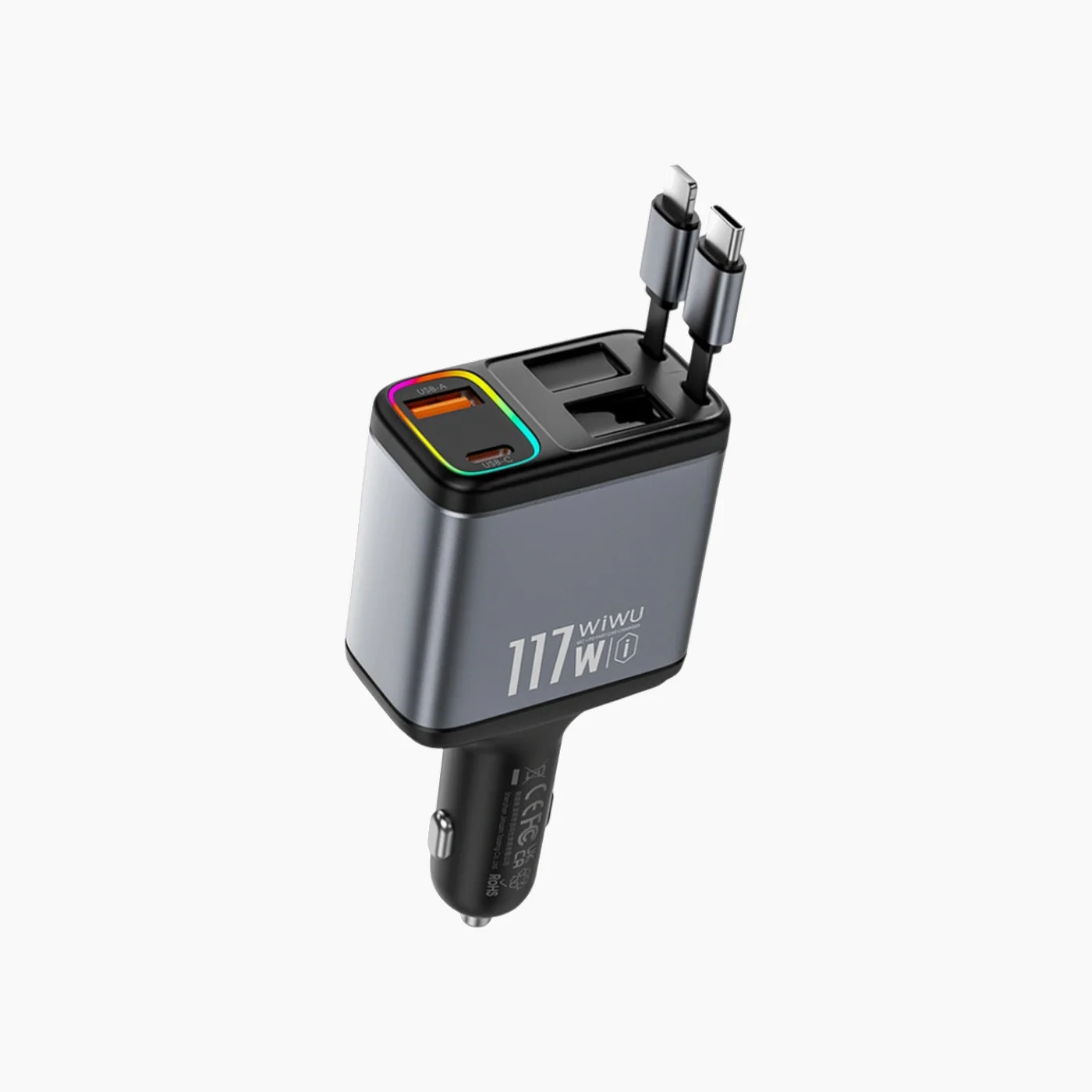 WiWU Wi-QC027 Exeed QC+PD Fast Car Charger (117W) - Image 3