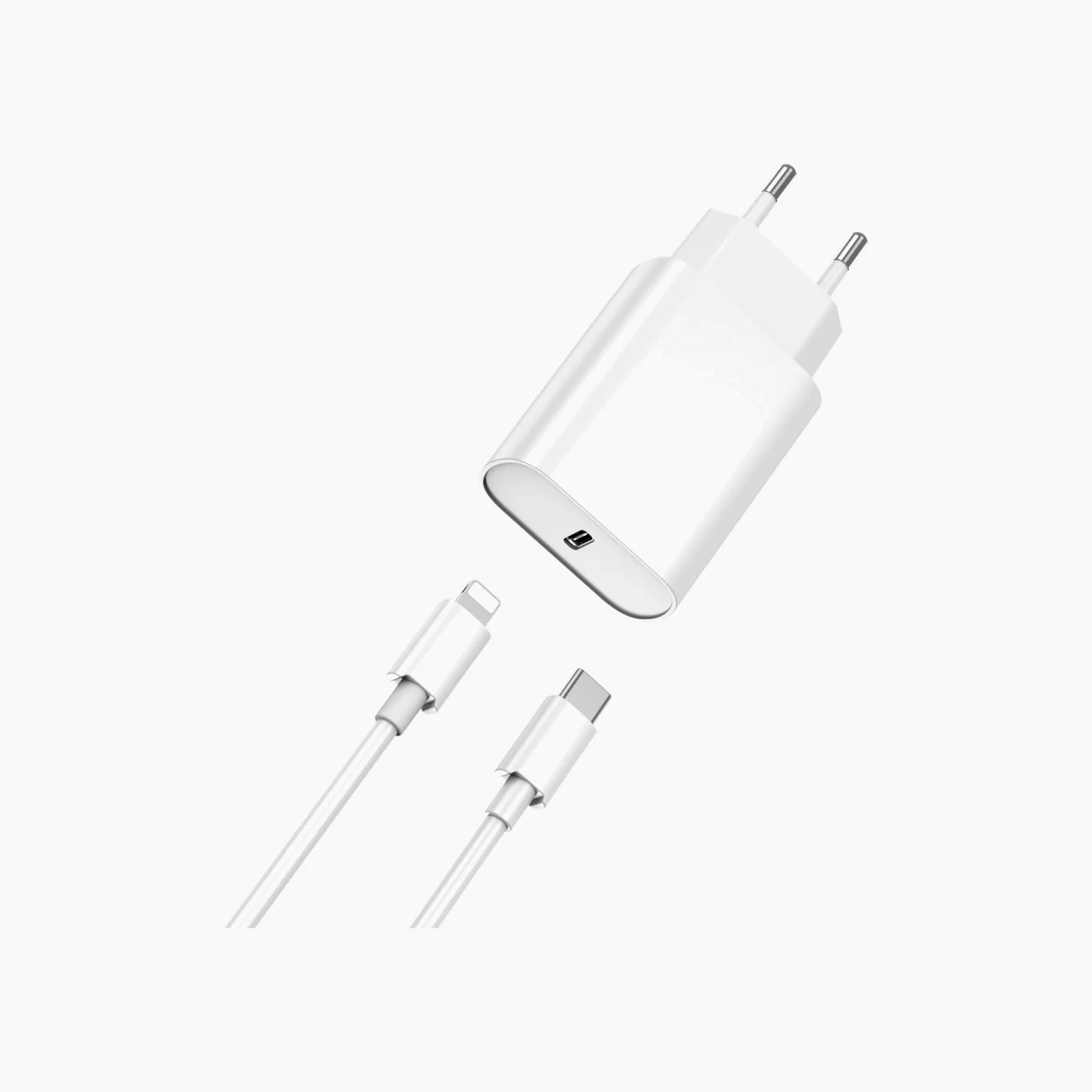 WiWU Wi-U001 USB C To Lightning Cable & EU Adapter - Image 5