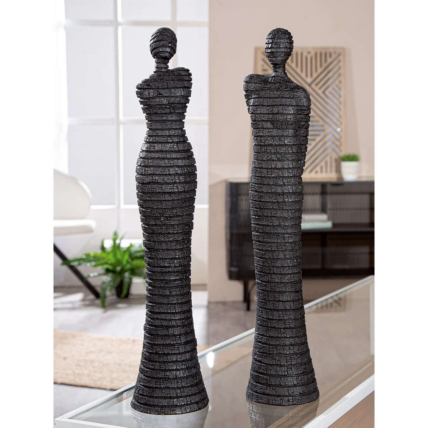 Woman Man Sculpture/ 2 Assorted - Image 2