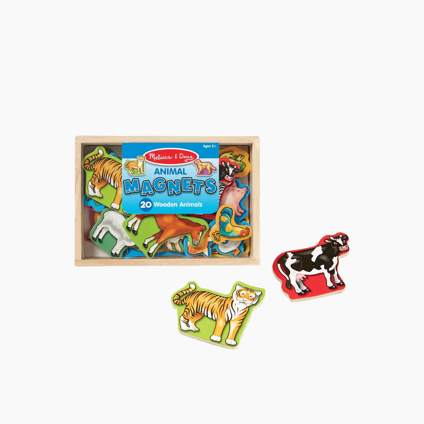 DEVELOPMENTAL TOYS Wooden Animal Magnets