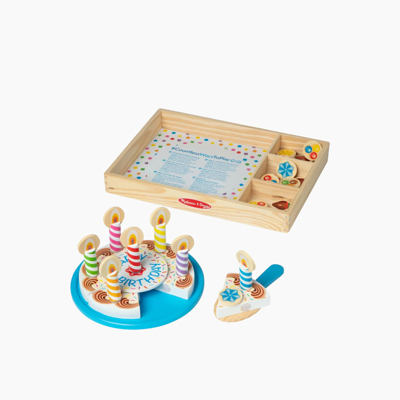 PRETEND PLAY Wooden irthday Cake Play Set