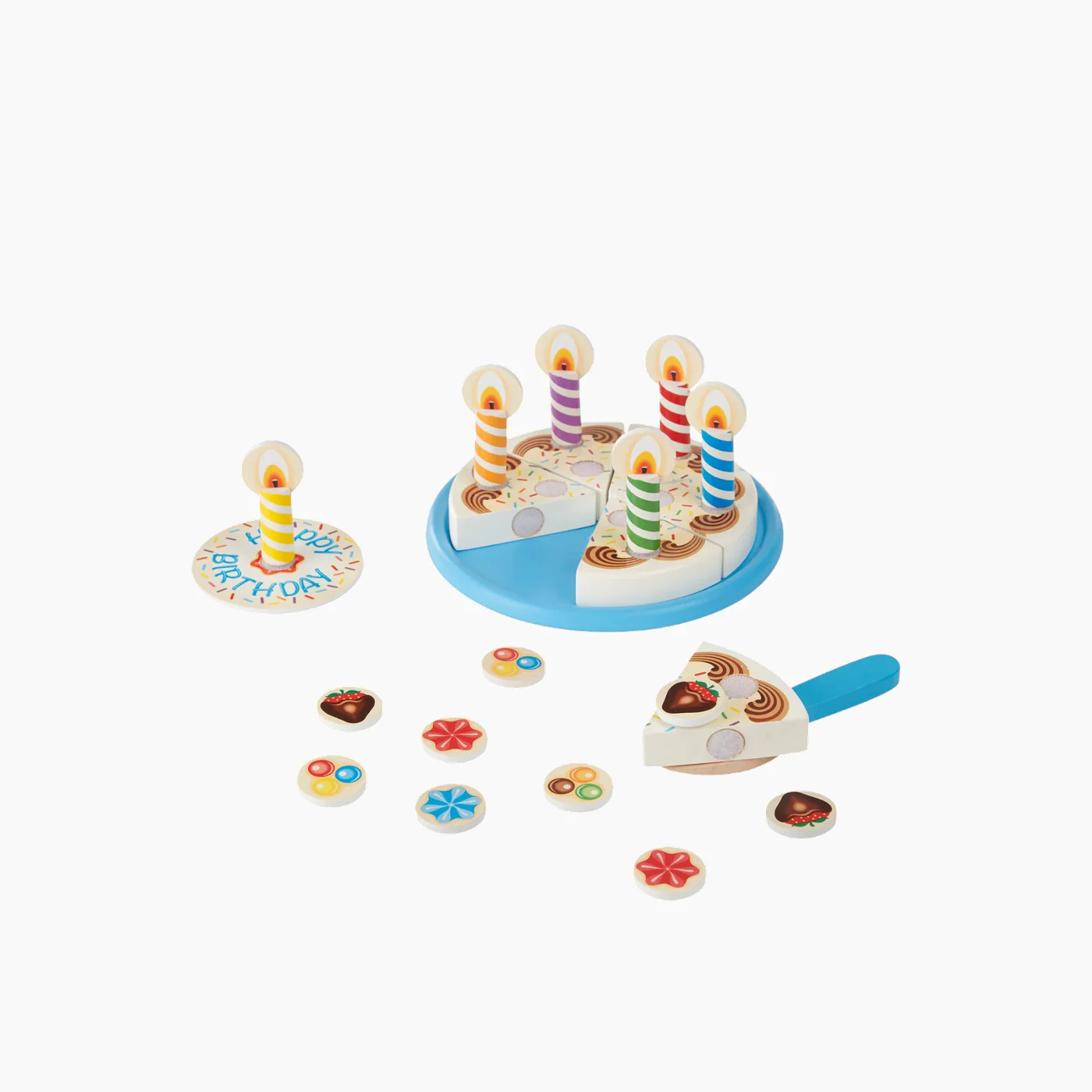 PRETEND PLAY Wooden irthday Cake Play Set - Image 3