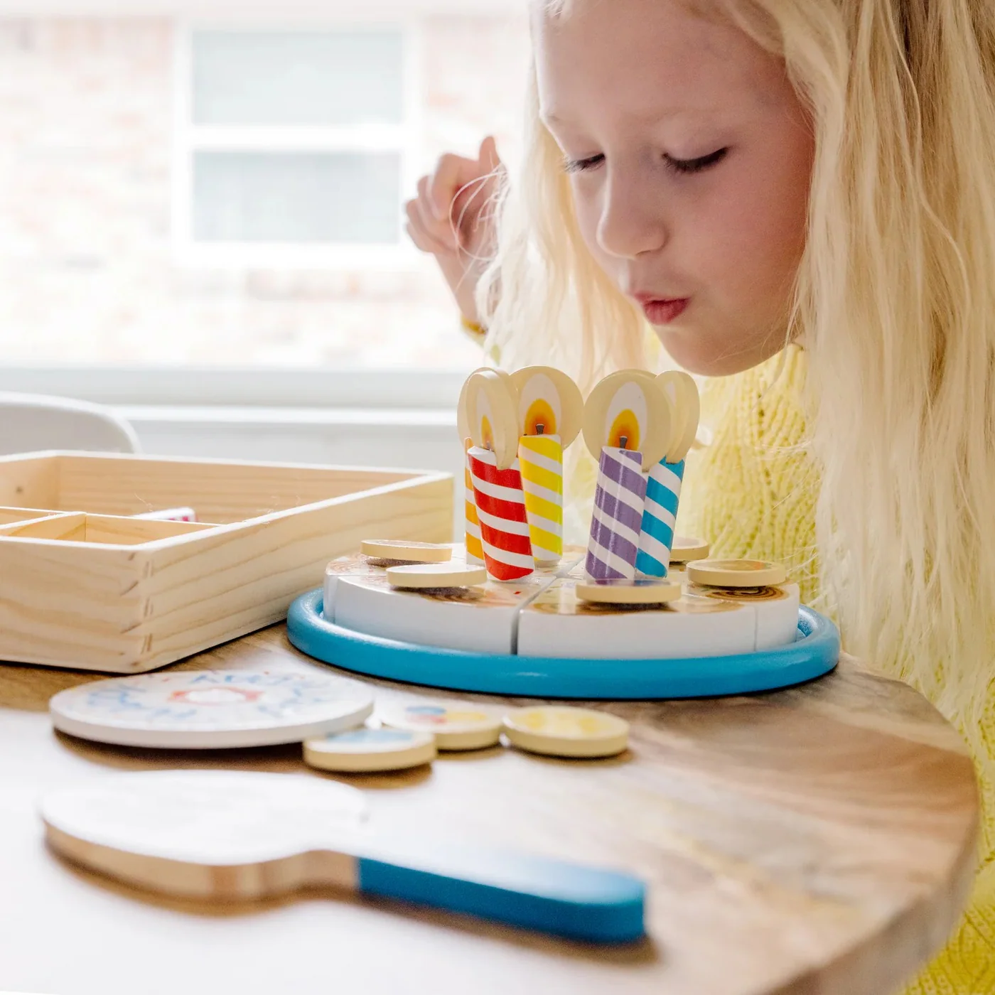 PRETEND PLAY Wooden irthday Cake Play Set - Image 5