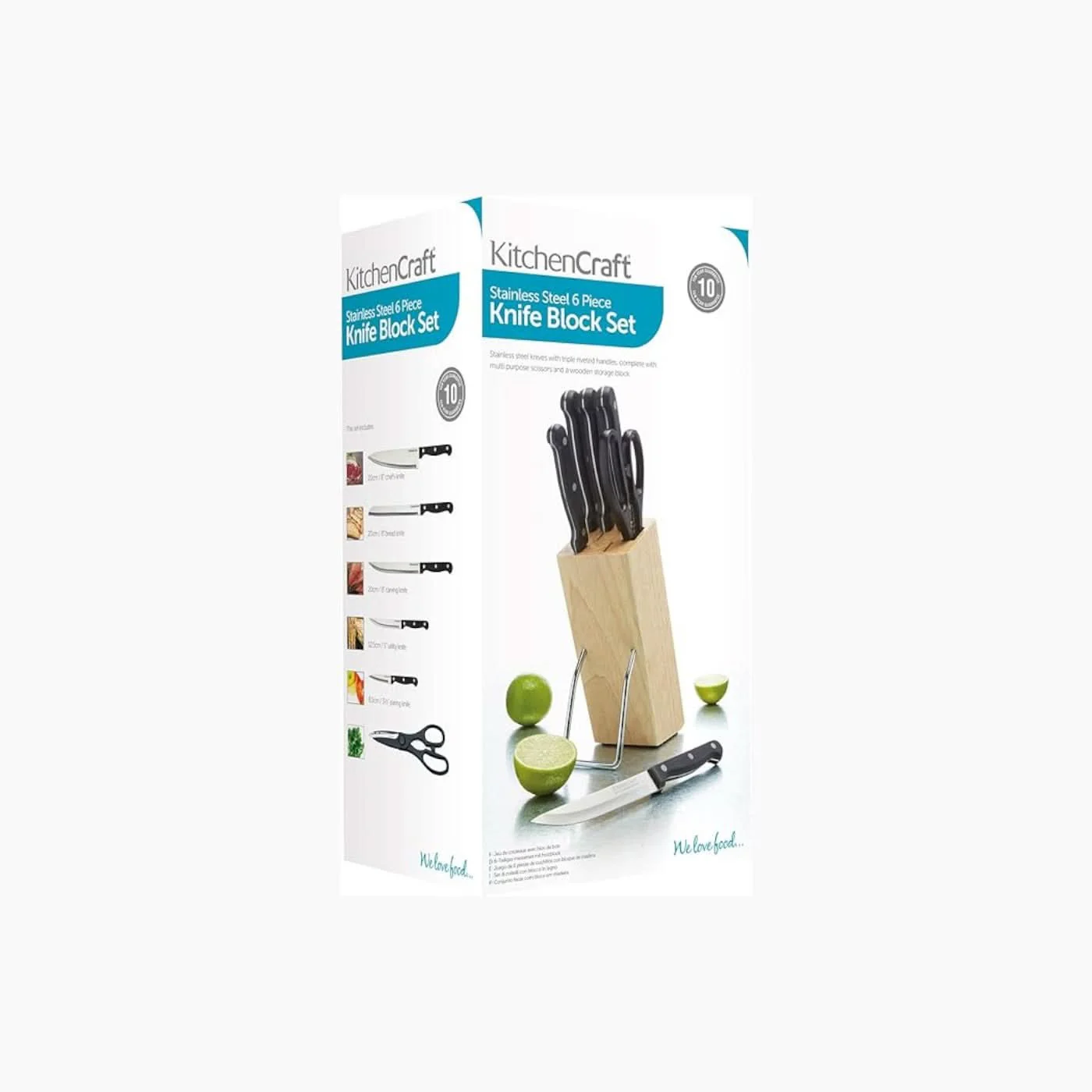 Kitchencraft Wooden Knife Block Set - Image 2