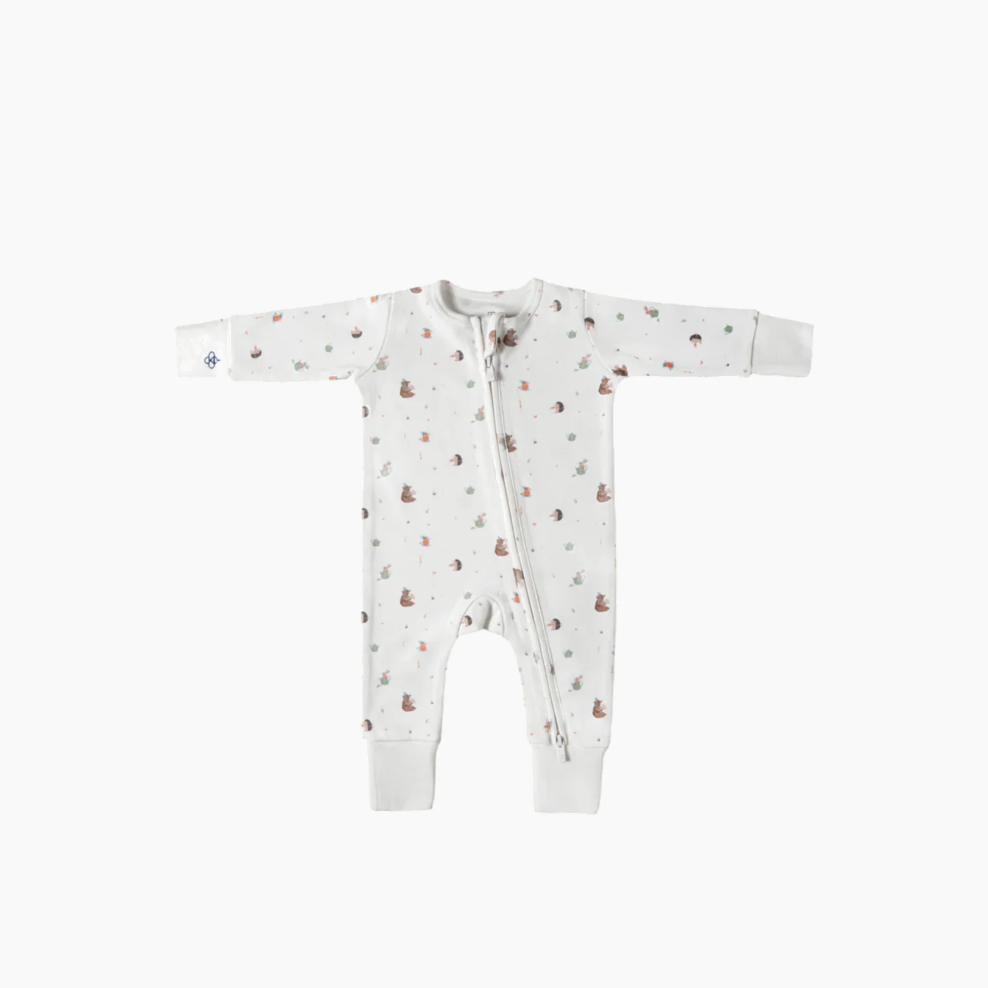 Snugbeenightwear Woodland cotton sleepsuit with adorable woodland animals