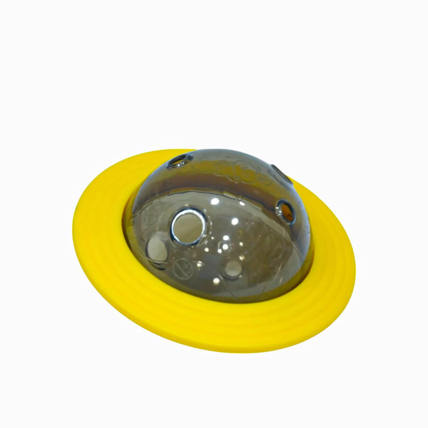 Best Buddies Yellow & Black UFO-Shaped Pet Treat Dispenser - Image 3