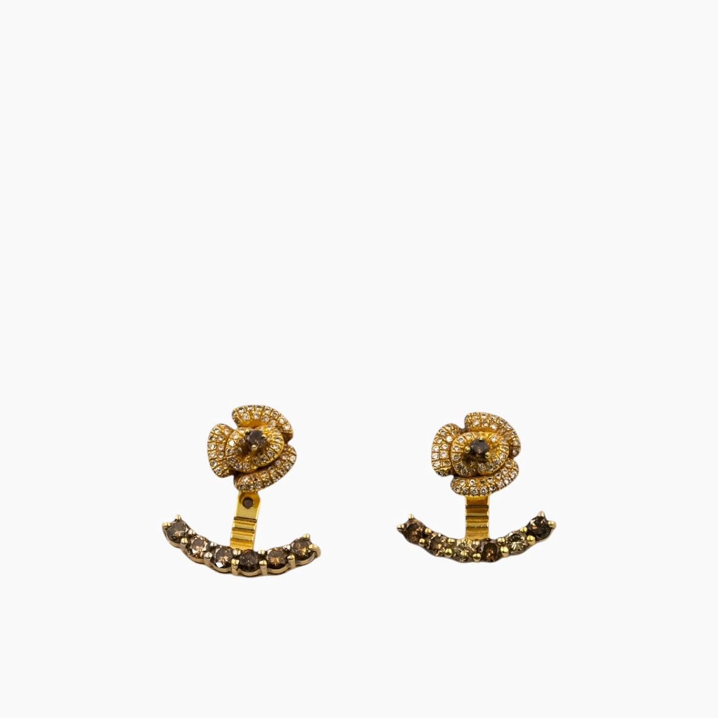 Nadine Shami Yellow Gold Earrings - Image 3