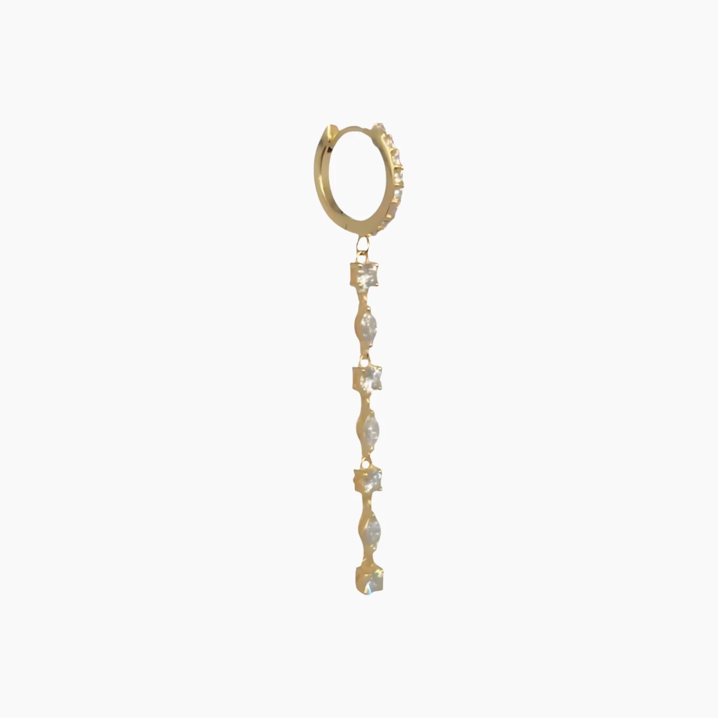Yellow Gold Long Drop Earrings