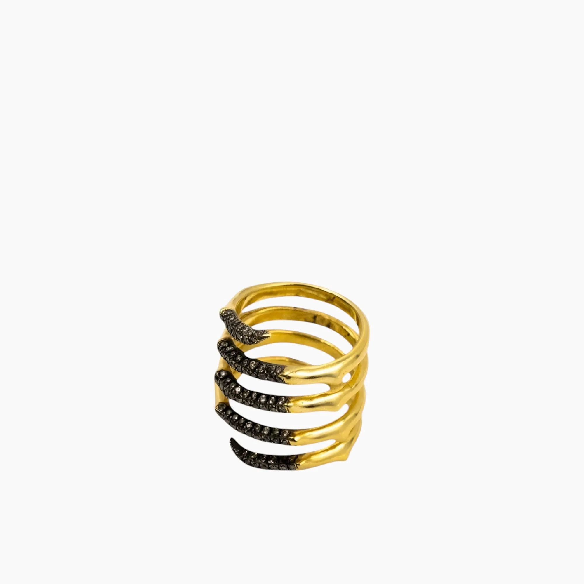 Nadine Shami Yellow Gold Ring with Brown Diamond Ring - Image 3