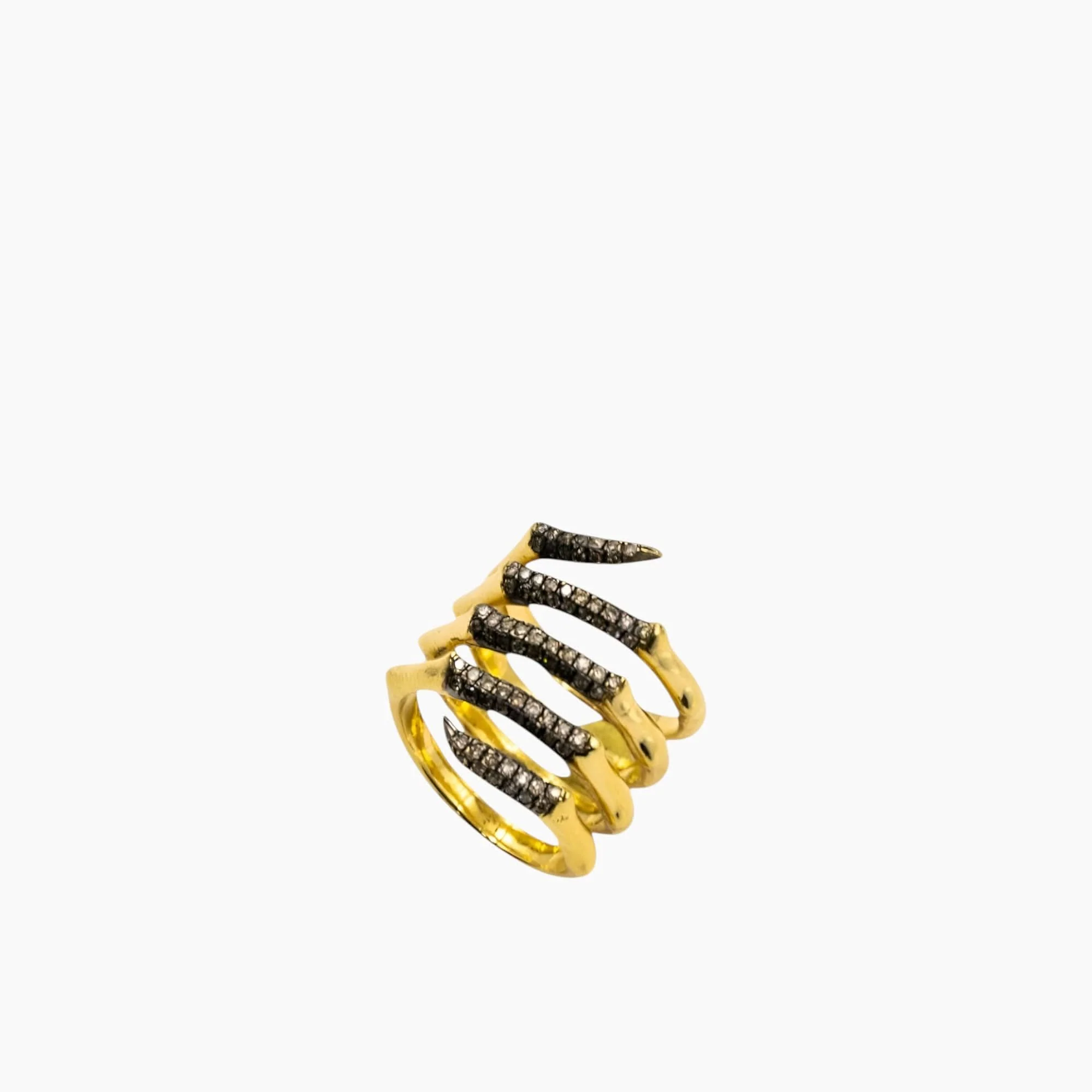 Nadine Shami Yellow Gold Ring with Brown Diamond Ring - Image 4