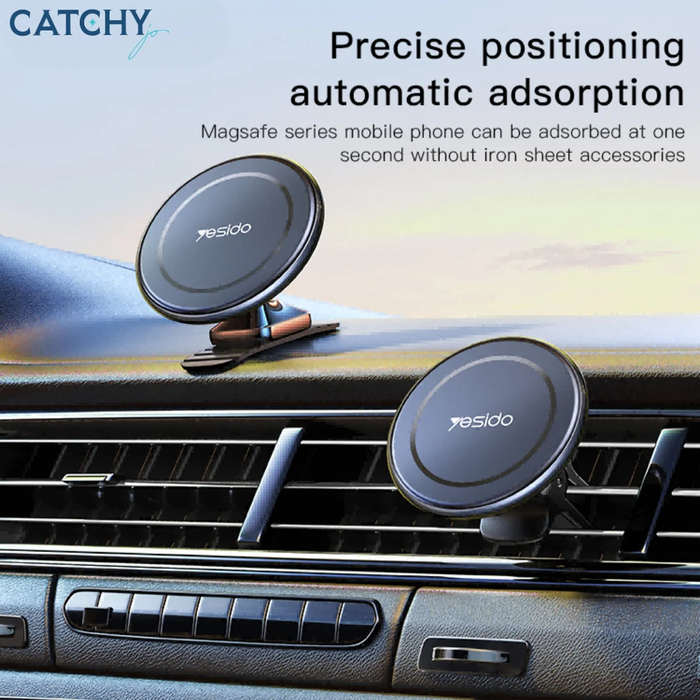 YESIDO C126 Magnetic Car Phone Holder - Image 3