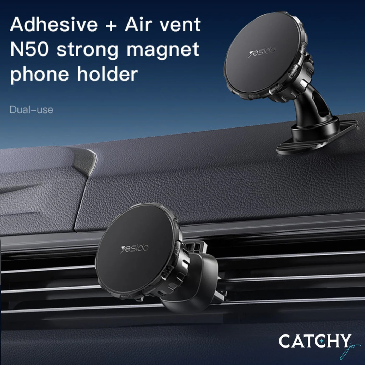 YESIDO C153 360 Degree Rotation Dashboard Car Phone Holder - Image 2