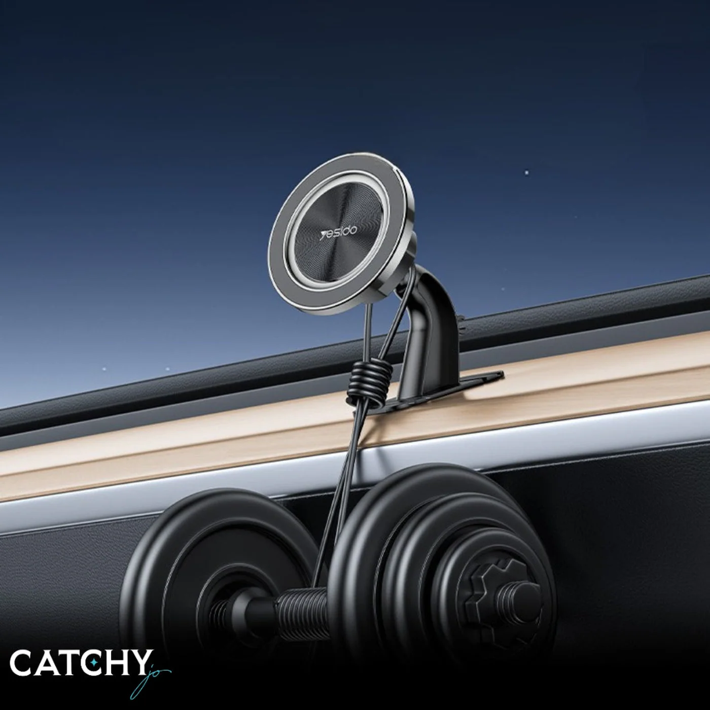 YESIDO C201 360 Multi-Dimensional Rotation Magnetic Car Phone Holder - Image 3