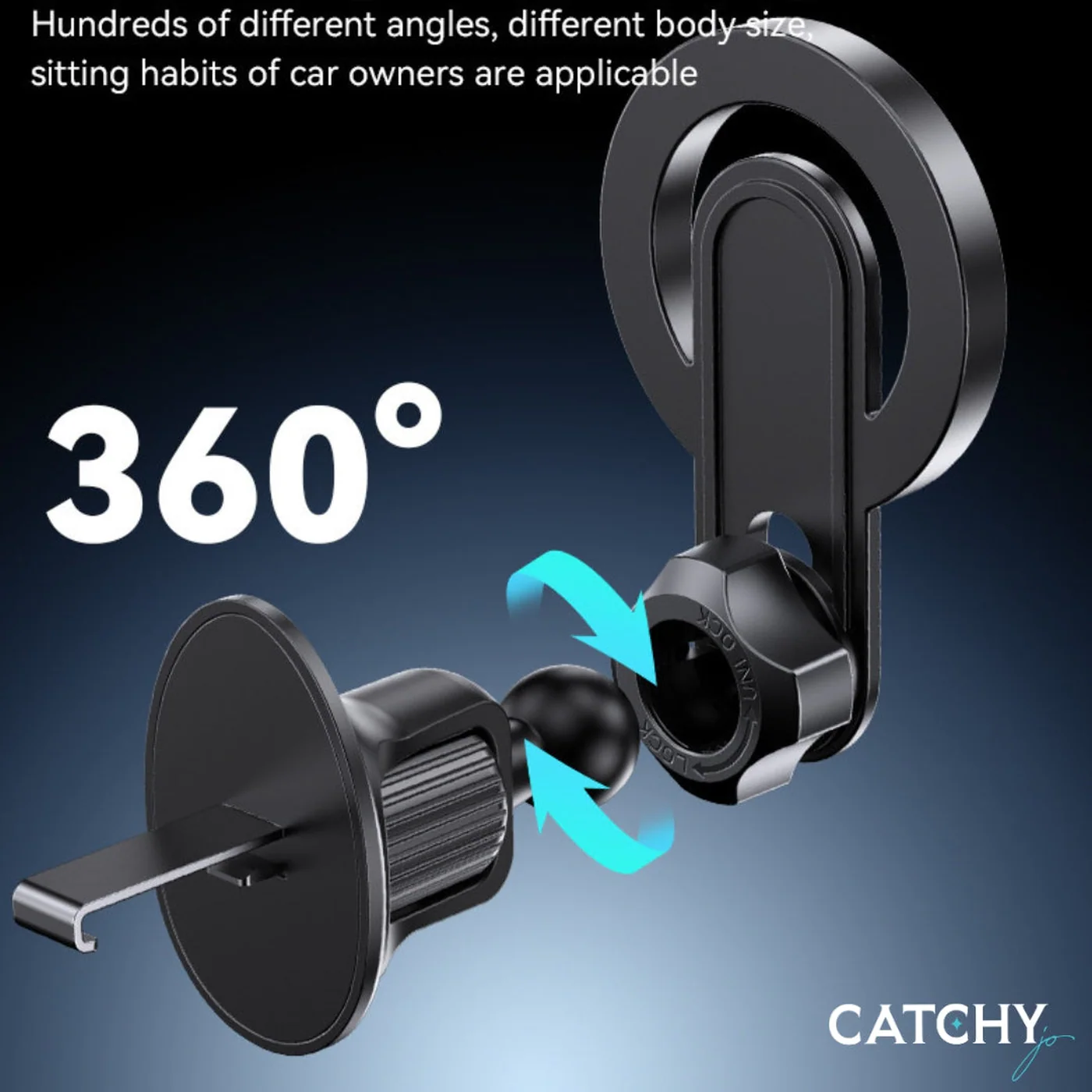 YESIDO C209 360 Rotation MagPro Magnetic Car Phone Holder - Image 2