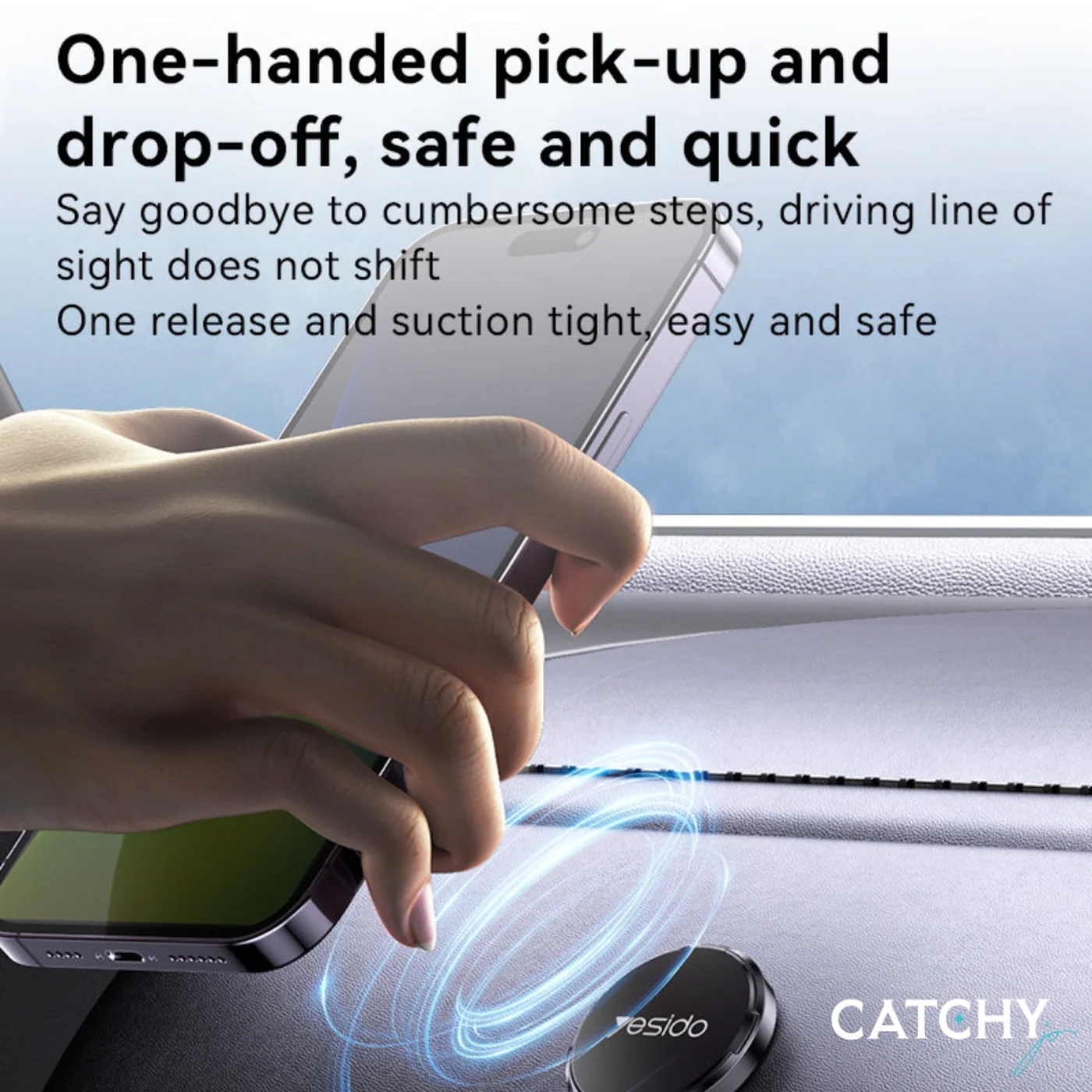 YESIDO C211 Magnetic Car Phone Holder - Image 3