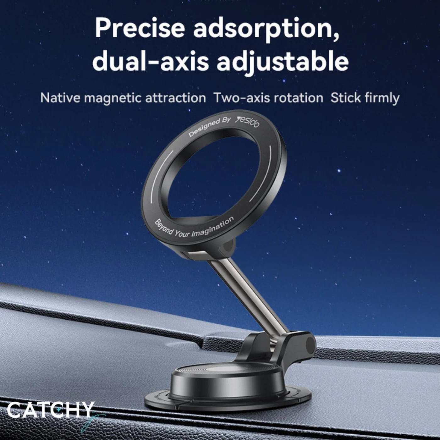 YESIDO C218 360 Rotation Magnetic Car Phone Holder - Image 3
