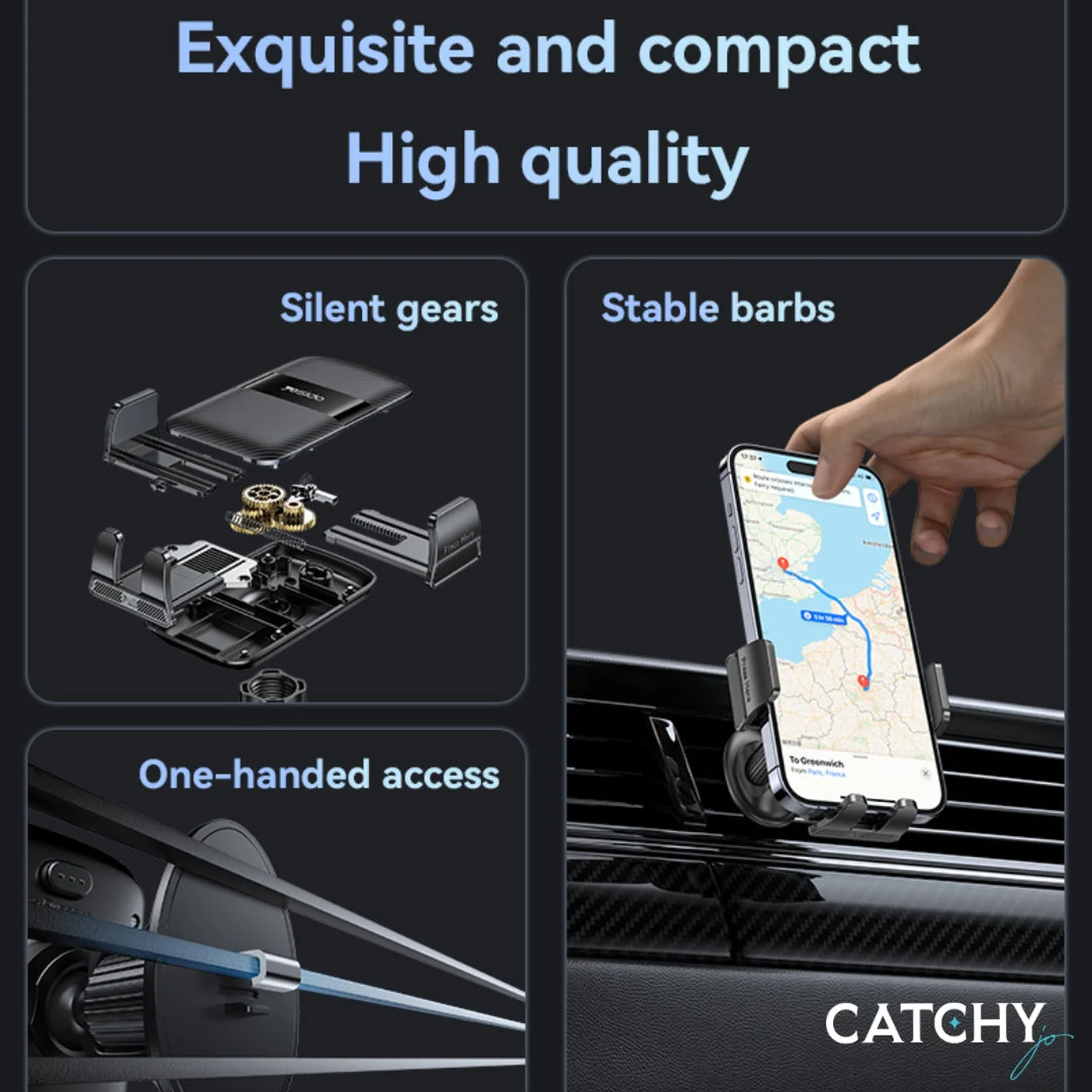 YESIDO C251 Air Vent Car Phone Holder - Image 3