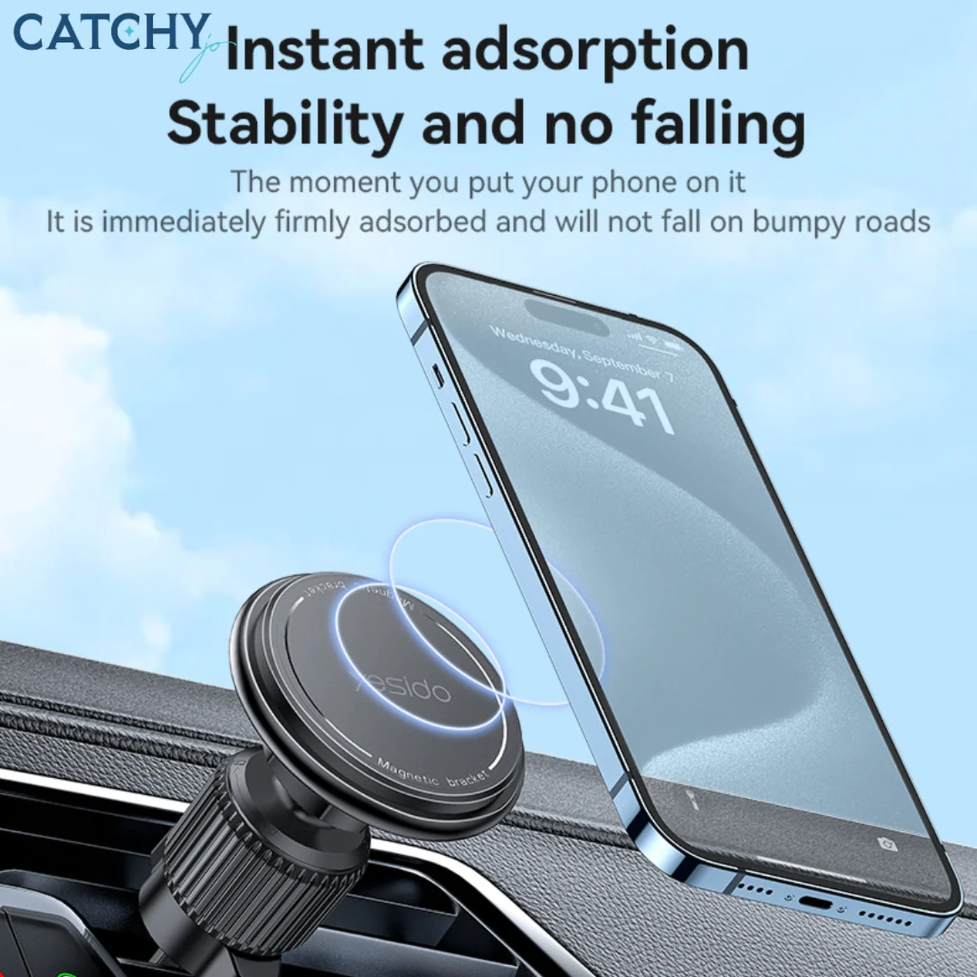 YESIDO C252 Magnetic Mobile Car Phone Holder - Image 3