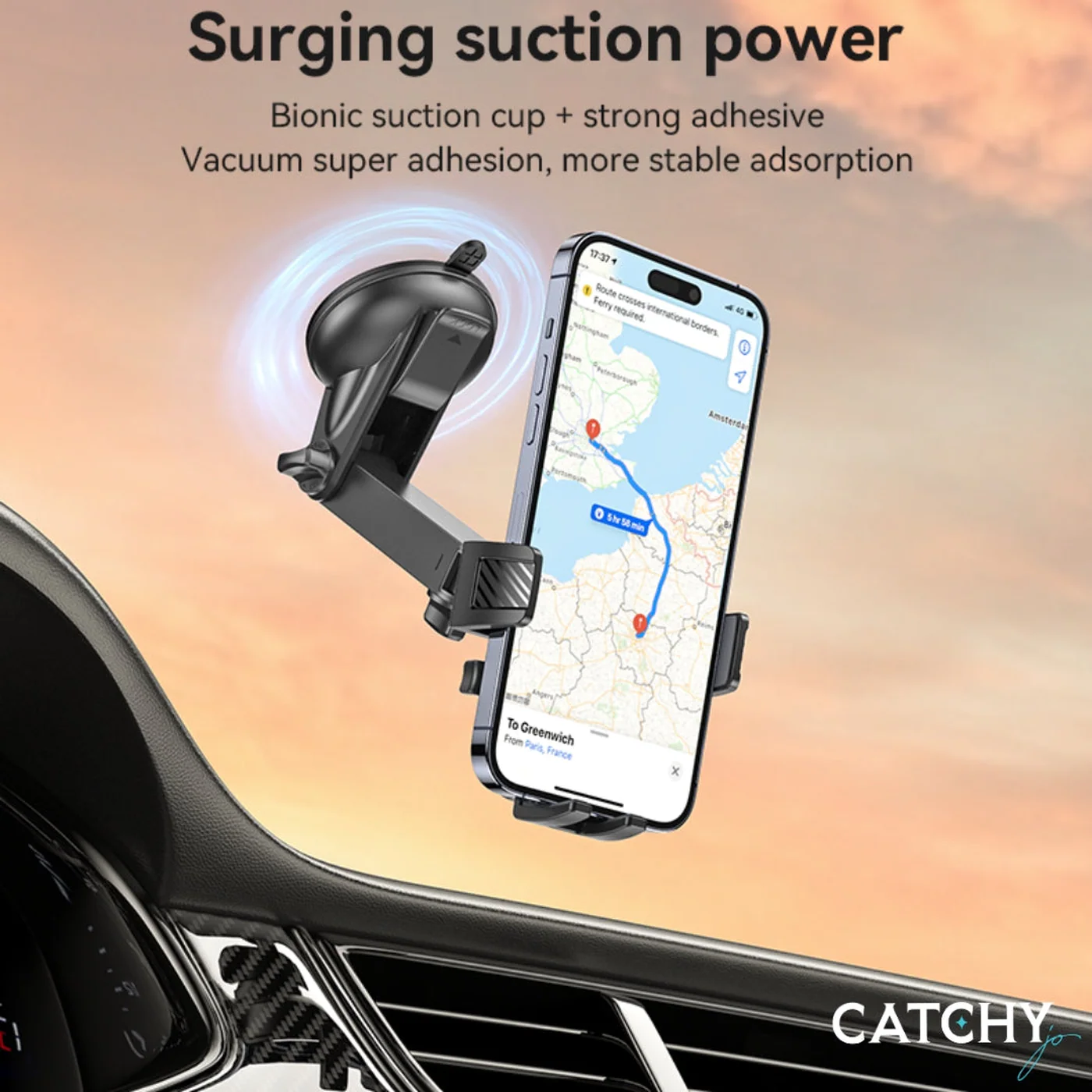 YESIDO C267 360 Adjustable Silicone Car Phone Holder - Image 3