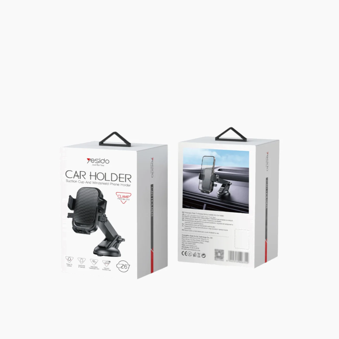 YESIDO C267 360 Adjustable Silicone Car Phone Holder - Image 4