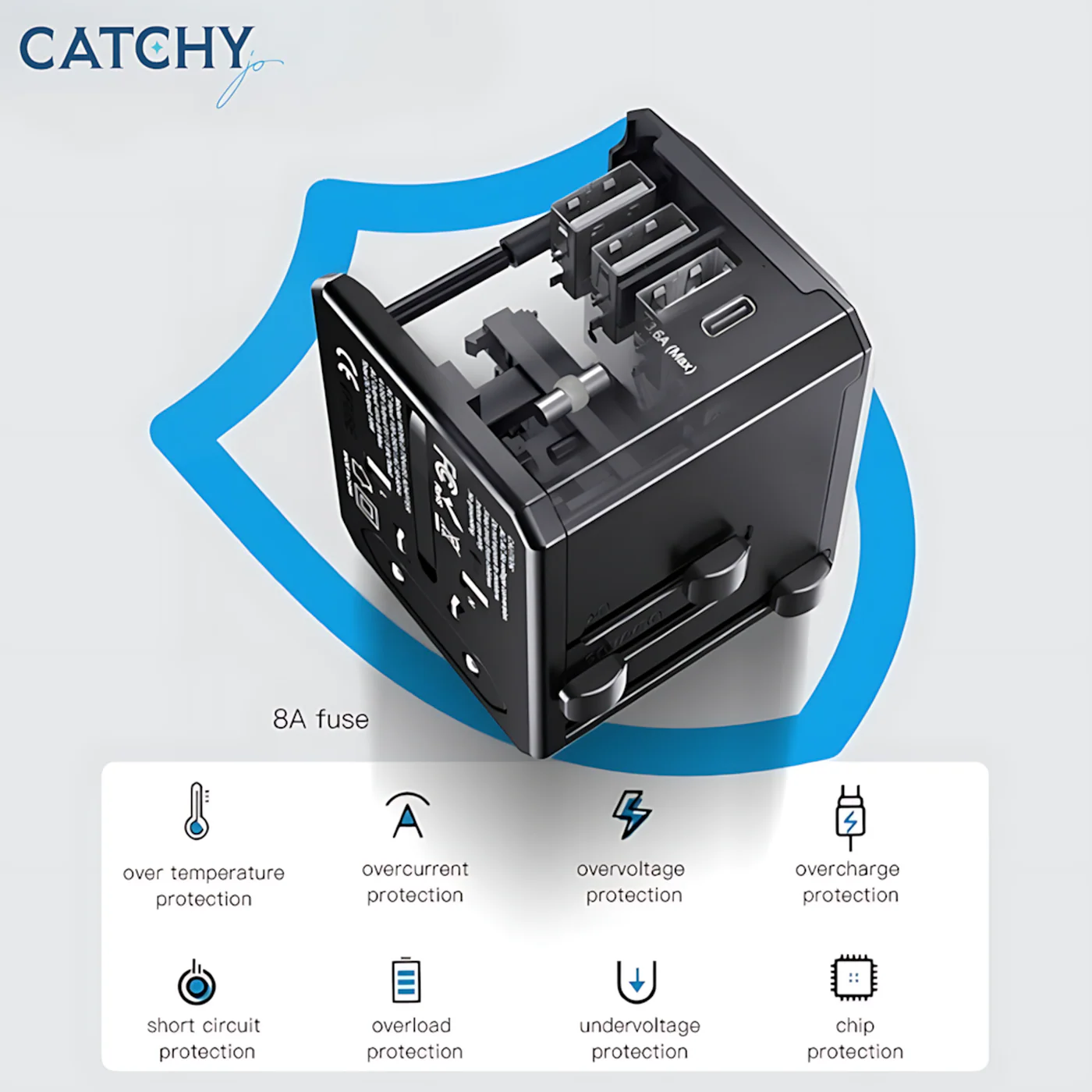 YESIDO MC10 Travel Adapter - Image 3