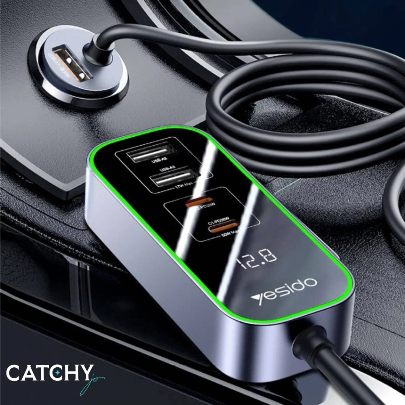 YESIDO Y53 Five Ports Car Charger (97W) - Image 4