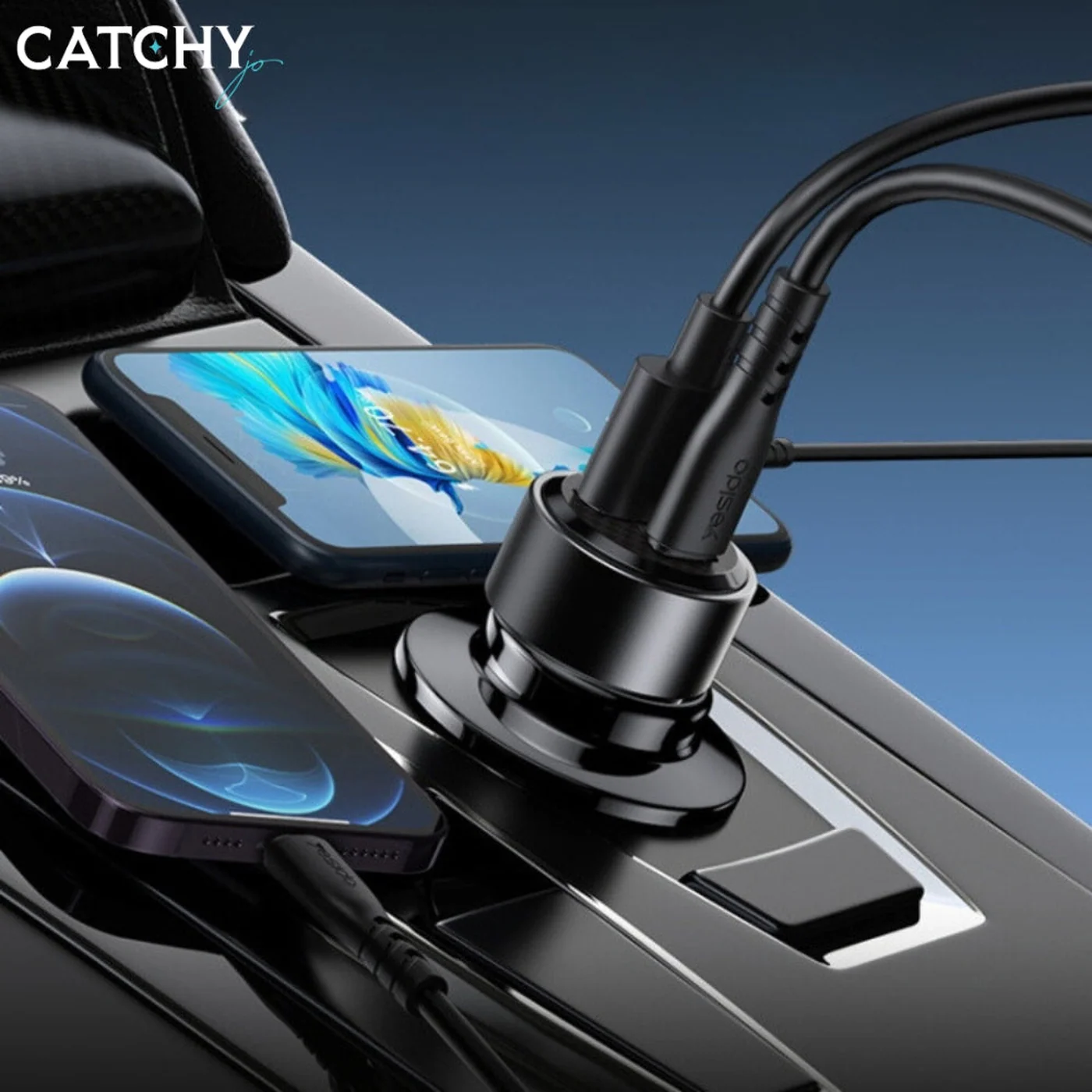 YESIDO Y55 Car Charger With Type-C Cable (60W) - Image 5
