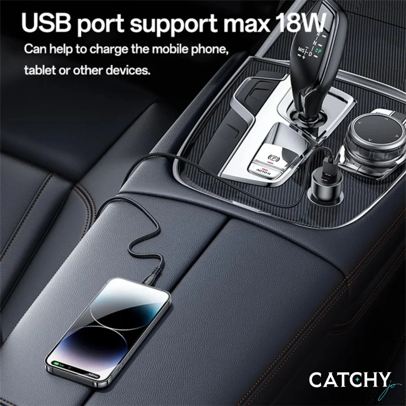 YESIDO Y65 USB+Type-C Dual Port Car Charger - Image 4
