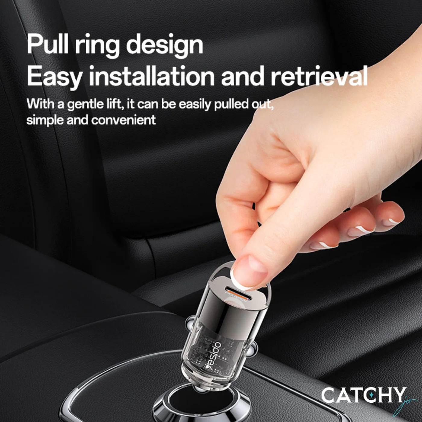 YESIDO Y67 Type-C Fast Charging Mini Car Charger (45W) - Image 4