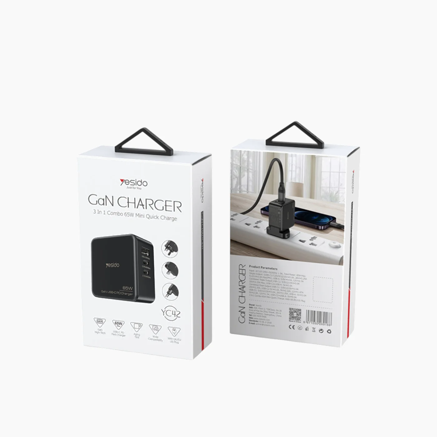 YESIDO YC42 Wall Charger Adapter 65W - Image 5