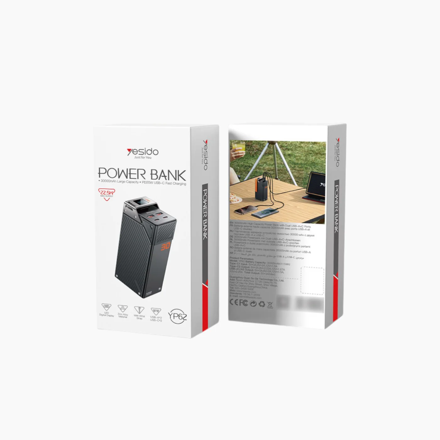 YESIDO YP62 Power Bank (30000mAh) - Image 4