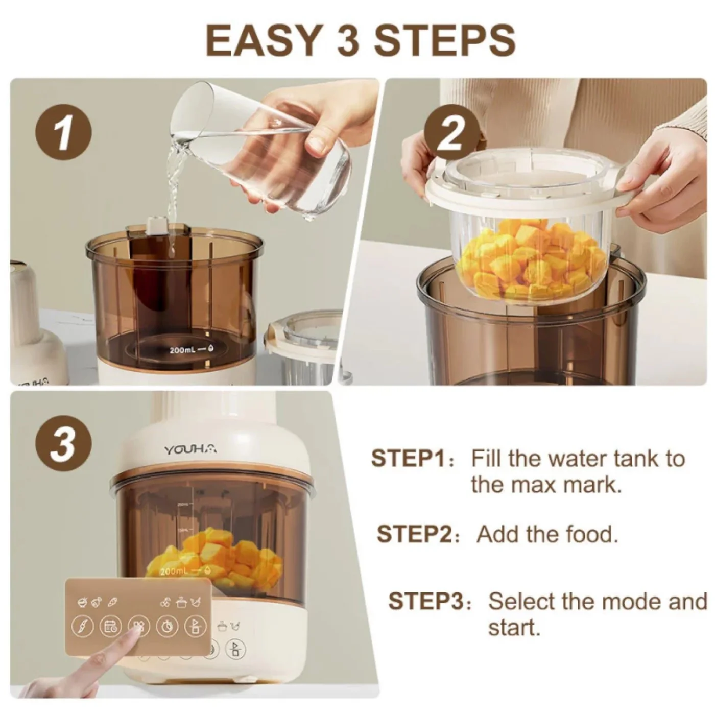 YOUHA Baby Food Maker Pro 5-in-1 - Image 3