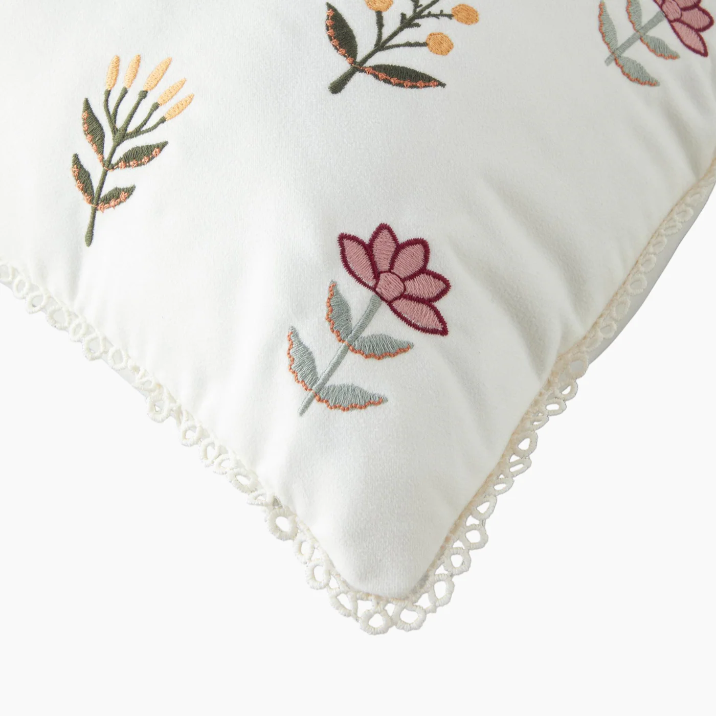 EH Living Zaira Embroidered Decorative Cushion 45x45 cm Ecru - Image 2