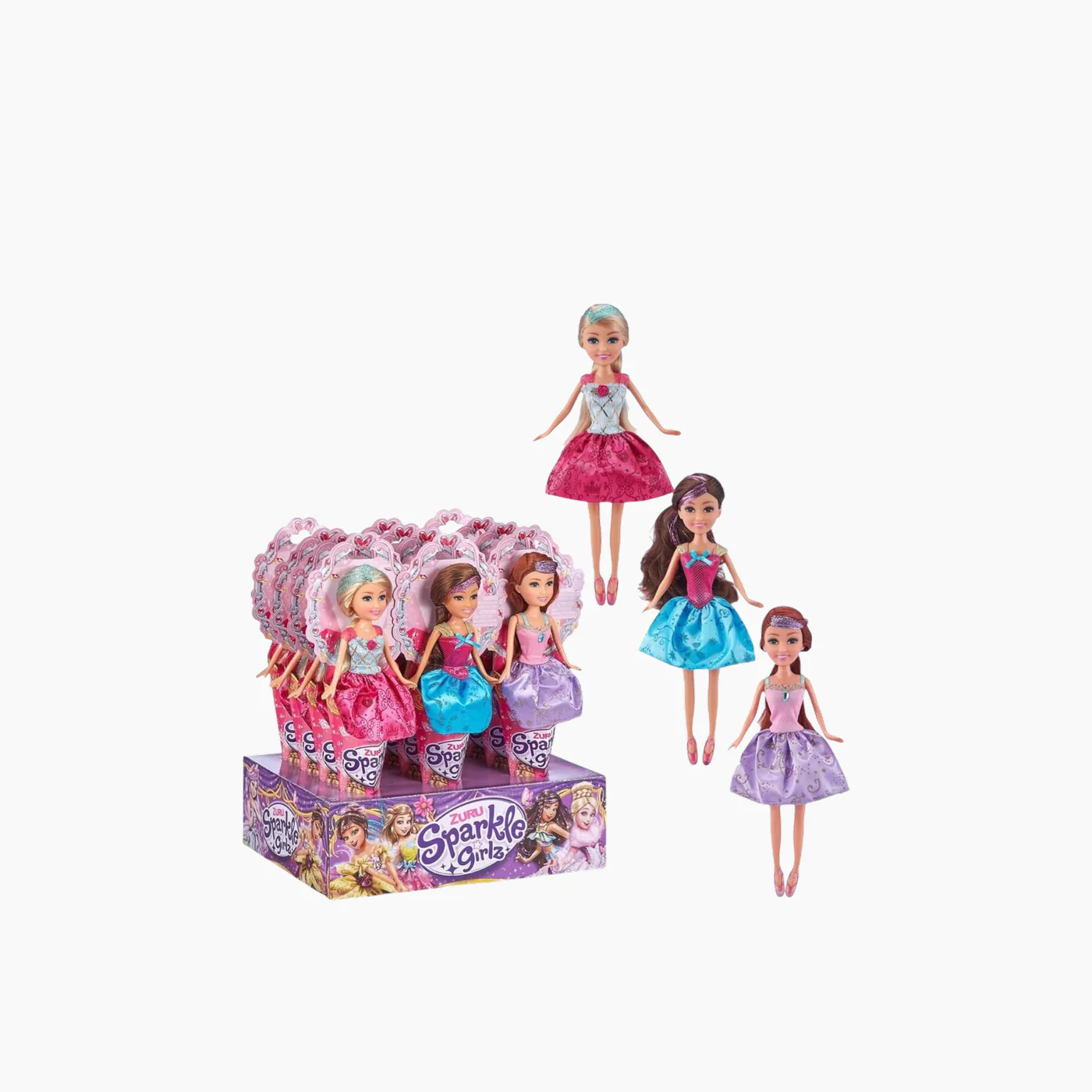 Zuru Sparkle Girlz 10.5" Princess Doll In A Cone- 12 Pcs - Image 2