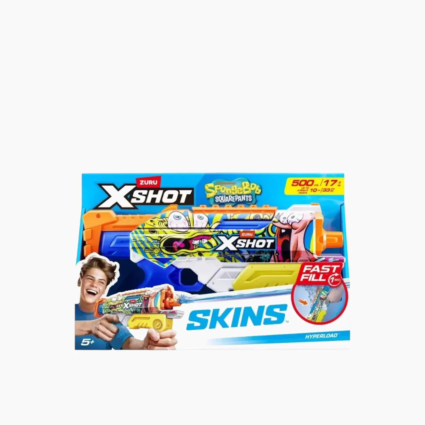Zuru X-Shot Hyperload Fast Fill Skins- Spongebob Series 1 - Image 3