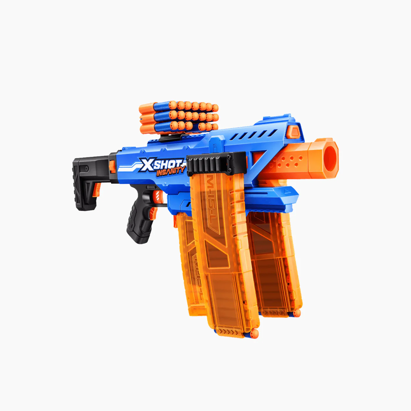 Zuru X-Shot Insanity Motorized Clip Mania Blaster 72 Darts